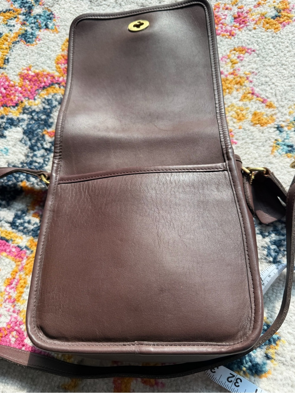 Coach Vintage Companion Flap Costa Rica Leather Crossbody Bag Mahogany EUC - Picture 6 of 14
